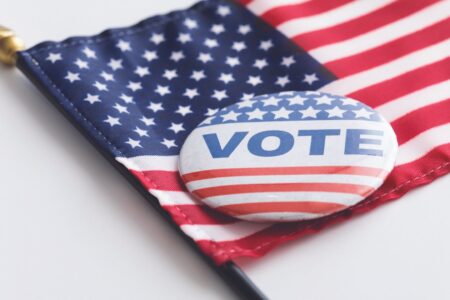 article image - Election vote pin flag